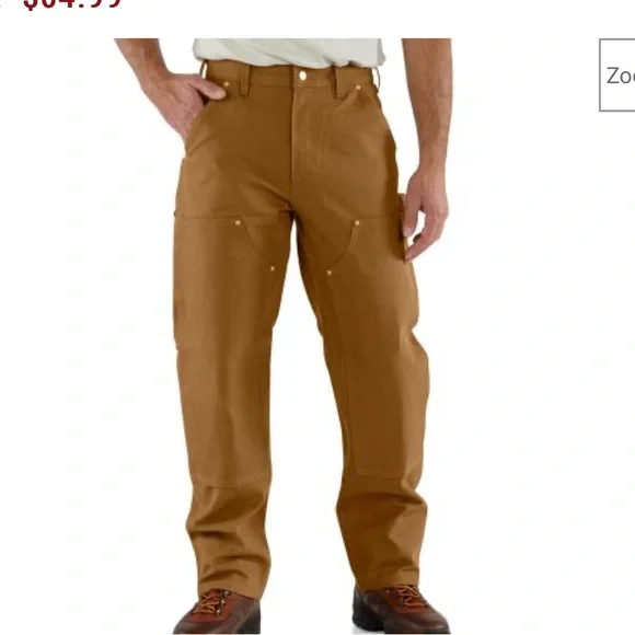Carhartt Loose Fit Firm Duck Double-Front Utility Work Pants 34x36 B01-M NWT - Picture 2 of 10